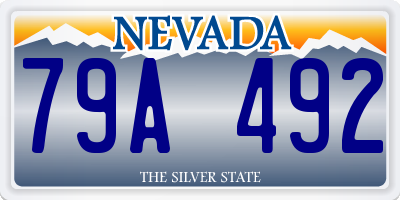 NV license plate 79A492