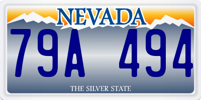 NV license plate 79A494