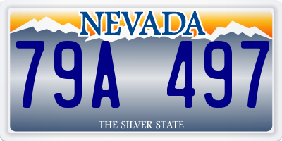 NV license plate 79A497