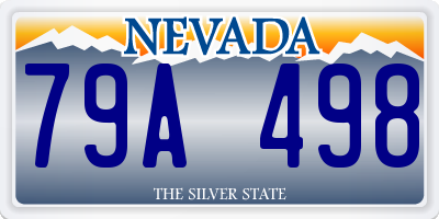 NV license plate 79A498