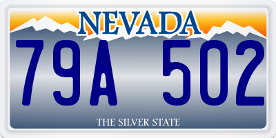 NV license plate 79A502