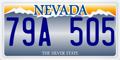 NV license plate 79A505