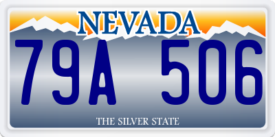 NV license plate 79A506