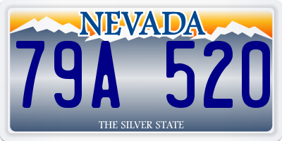 NV license plate 79A520