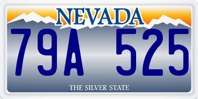 NV license plate 79A525