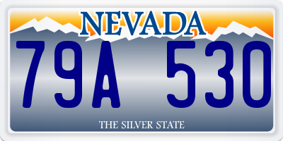 NV license plate 79A530