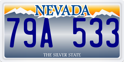 NV license plate 79A533