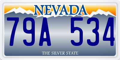 NV license plate 79A534