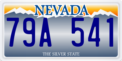 NV license plate 79A541