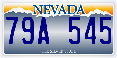 NV license plate 79A545