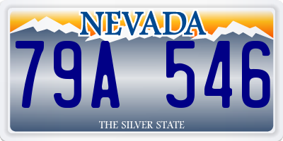 NV license plate 79A546