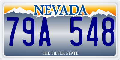 NV license plate 79A548