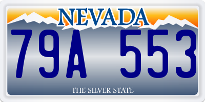 NV license plate 79A553