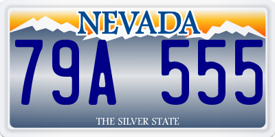 NV license plate 79A555