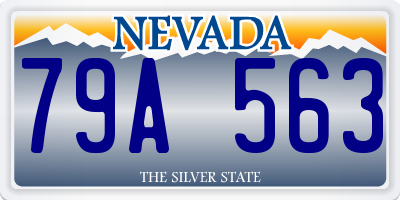 NV license plate 79A563