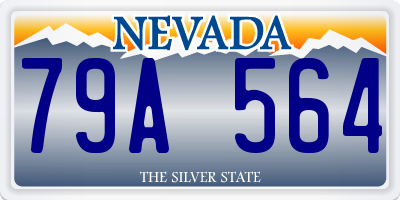 NV license plate 79A564
