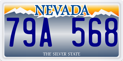 NV license plate 79A568