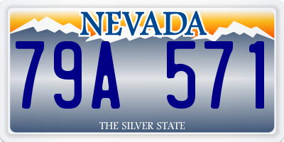 NV license plate 79A571