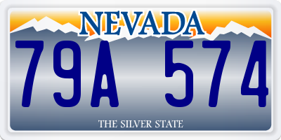 NV license plate 79A574