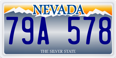 NV license plate 79A578