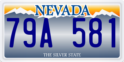 NV license plate 79A581