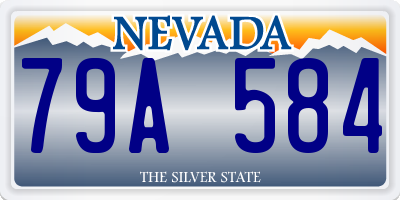 NV license plate 79A584