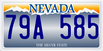 NV license plate 79A585