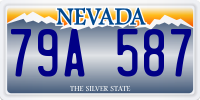 NV license plate 79A587