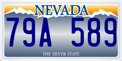 NV license plate 79A589