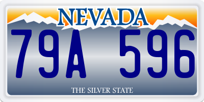 NV license plate 79A596