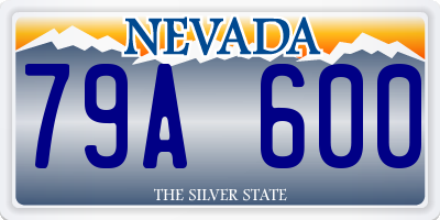 NV license plate 79A600