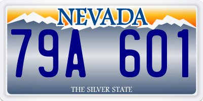 NV license plate 79A601