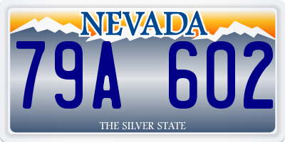 NV license plate 79A602