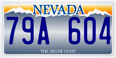 NV license plate 79A604