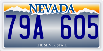 NV license plate 79A605