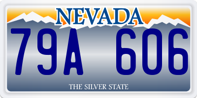 NV license plate 79A606