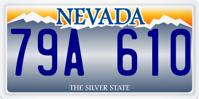 NV license plate 79A610