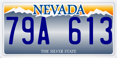 NV license plate 79A613
