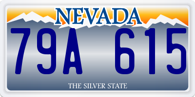 NV license plate 79A615