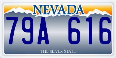 NV license plate 79A616
