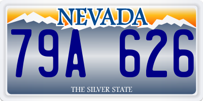 NV license plate 79A626