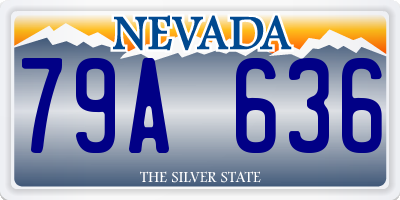 NV license plate 79A636