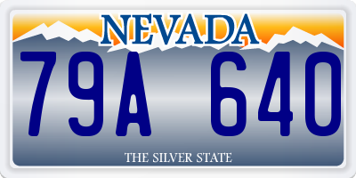 NV license plate 79A640