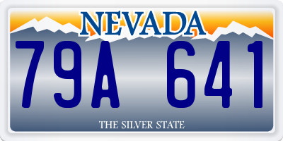 NV license plate 79A641