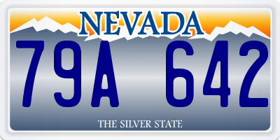 NV license plate 79A642