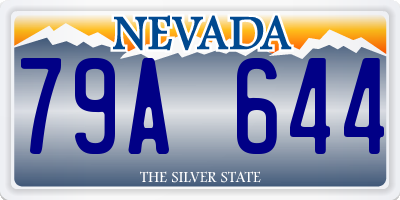 NV license plate 79A644