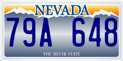 NV license plate 79A648