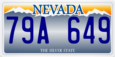 NV license plate 79A649
