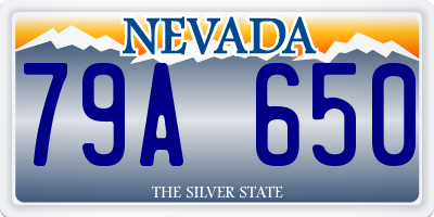 NV license plate 79A650