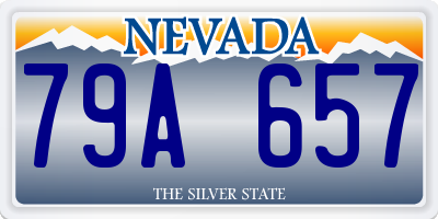 NV license plate 79A657